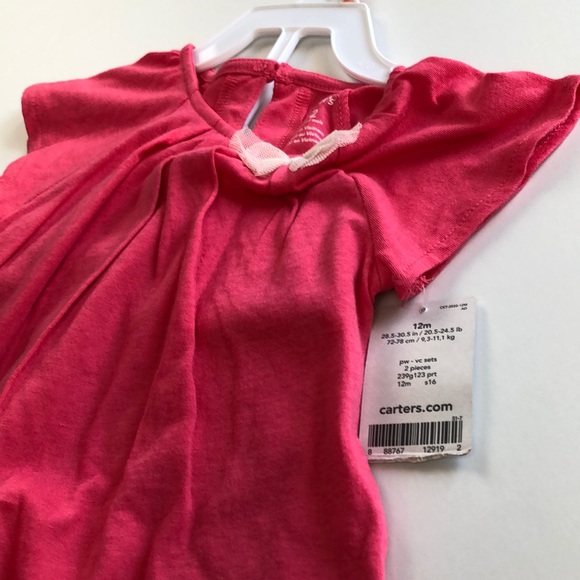 Pink and navy floral two-piece outfit 12 month - Picture 3 of 4